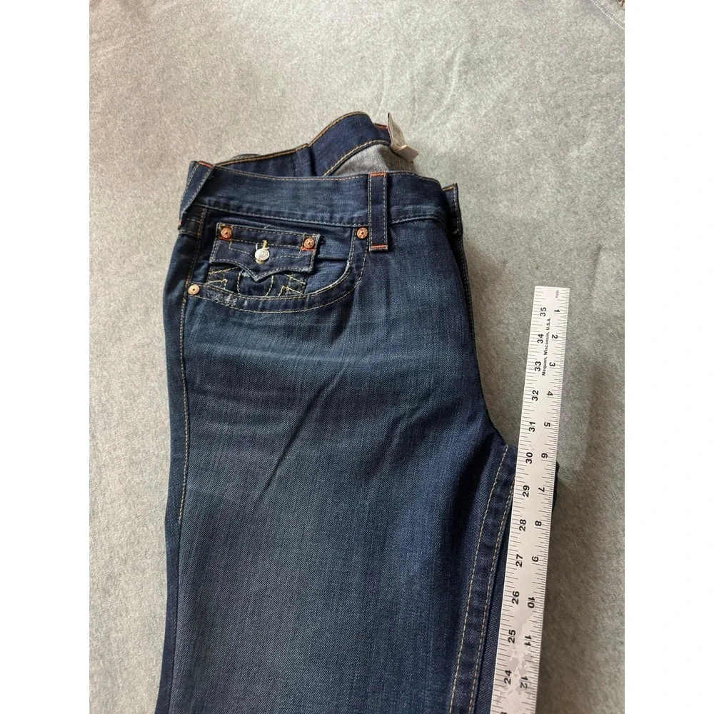 True Religion Joey Jeans Mens Blue Bootcut Dark Wash Denim Size‎ 38
